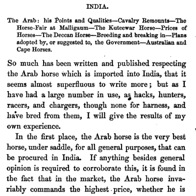 The Wild Sports of India with Remarks on the Breeding and Rearing of Horses, and the Formation of Light Irregular Cavalry